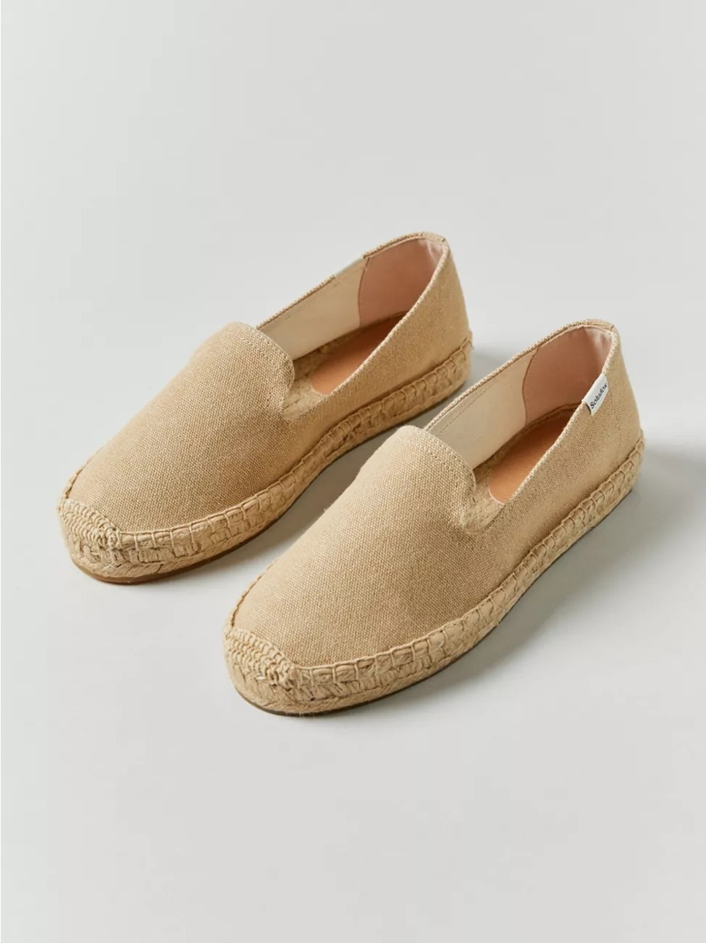 Soludos Casual Slip-On Espadrilles in Beige